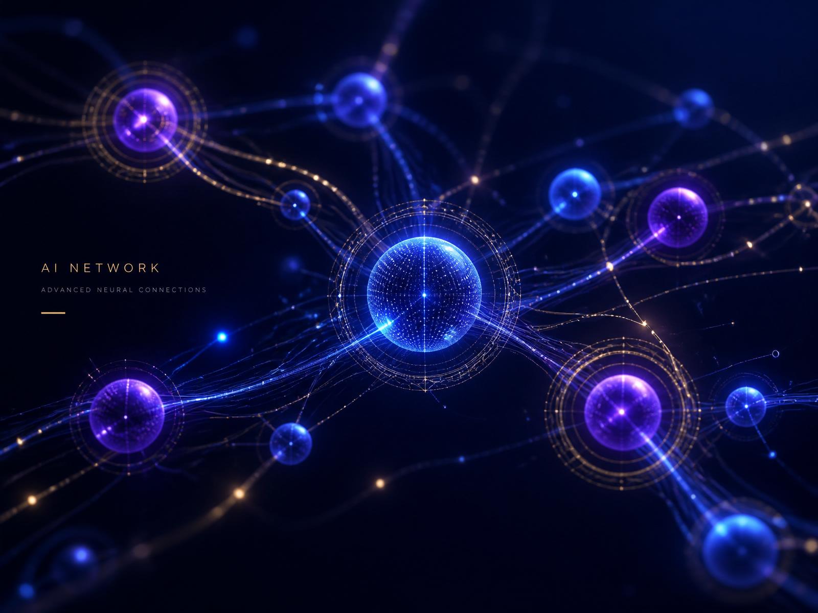 Luxury AI neural network visualization